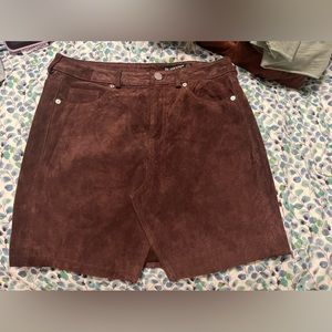 Black and cream leather skirt- tags still on it- size medium